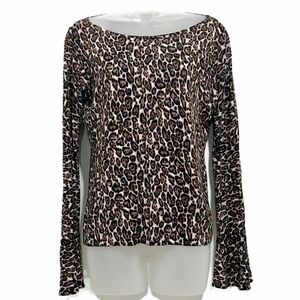 White House Black Market bell sleeve cheetah print sweater. Size M.